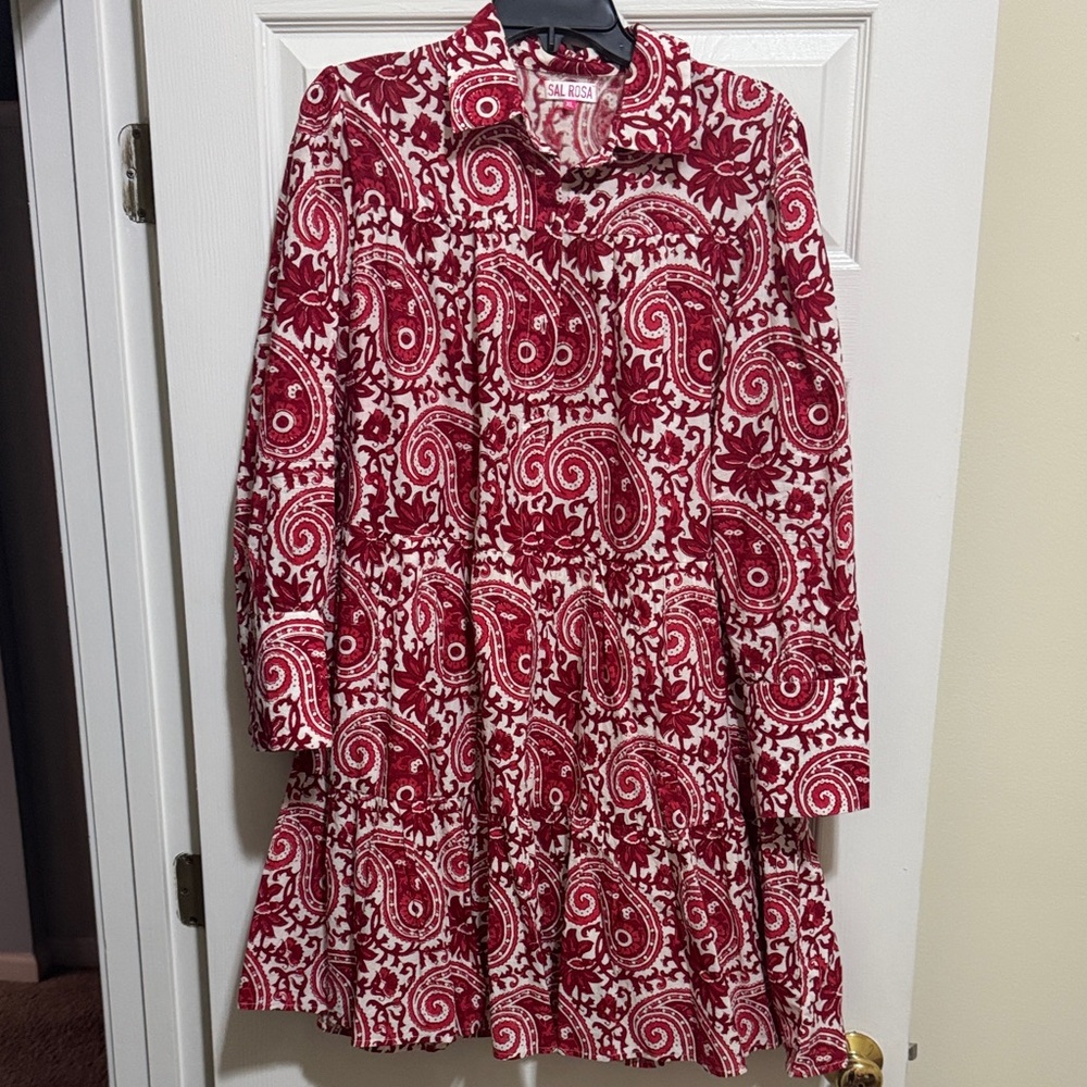 Red Paisley Patterned Dress